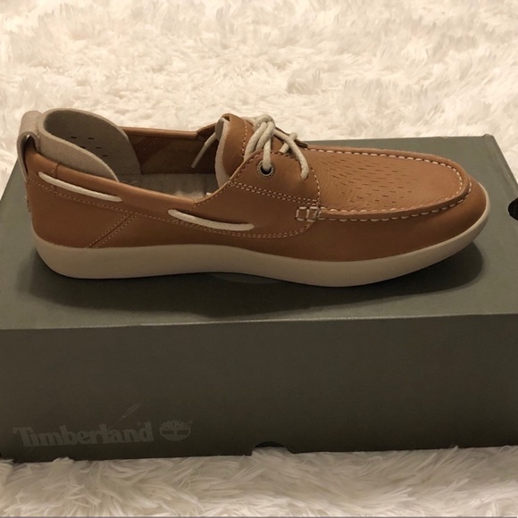 Timberland Project Better Boat Full Grain Leather Upper Brown Shoes Size 7M - Picture 9 of 16